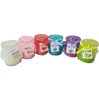 Свеча в подсвечнике ароматизировання 6х7см, 5 цв. Y6406-18