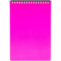 Блокнот А5 80л "DIAMOND NEON розовый" клетка, на спирали, пластиковая обложка 80Б5B1гр_02033/036154
