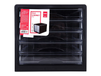 Бокс для документов "Simpli" 27,5х34х26см, 5 выдвижных ящиков, черный E9775