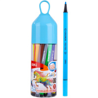 Фломастеры 24 цвета "ColoRun" трехгранные, смываемые, пластиковая туба E10526