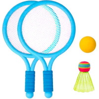 Ракетки для бадминтона 39см с 2-мя воланчиками 8,5см и мячом 5см, пластик/нейлон Y11619-24