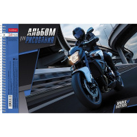 Альбом для рисования А4 24л "World of motors" на спирали, перфорация на отрыв, 5 дизайнов 062435