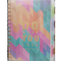 Бизнес-блокнот А5 80л "Делай то, что любишь! Вид 4" линия, на спирали, с разделителями, пластик