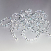Бусы 1,8м d-8мм, прозрачные, перламутровые Y10468-24