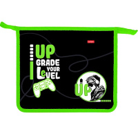 Папка на молнии А5 "Let's go to play" 240х205х65мм 2 отделения пластик AMc_02026/090214