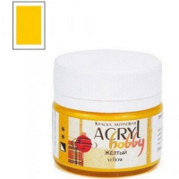 Краска акриловая 20мл "Акрил-Хобби" желтая 0303013