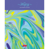 Тетрадь А5 96л клетка "Эбру" на скобе фольгирование 5 дизайнов 96Т5фВ1/063029