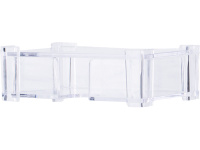 Подставка для визиток 90х55мм прозрачная, пластик Е7621