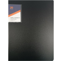 Папка 20 вкладышей А4 полипропилен 0,75мм внешний карман черная S195129