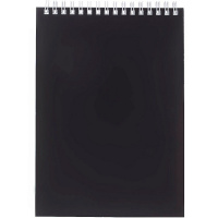 Блокнот А5 60л "SoloMatte. Черный бархат" клетка, на спирали, ламинация Soft-touch 092889