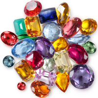 Камни декоратиные самоклеящиеся 5 видов, 12 цветов Y725-13