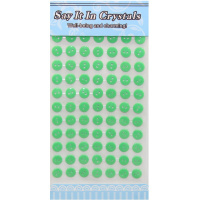 Наклейки Пуговицы d= 10мм 24*12*0,5см зеленые Y4150-16