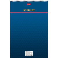 Блокнот А4 80л клетка, на спирали, жесткая подложка 80Б4В1сп_14380/049985