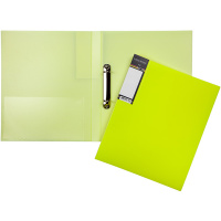 Папка на 2-х кольцах "Diamond Neon" A4 25мм желтая 2AB4_02036/036473