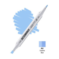 Маркер спиртовой двухсторонний "Sketchmarker" синяя Каролина SM-B63