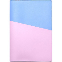 Блокнот 125х180мм 60л голубой/лаванда, линия, диагональный карман, пвх 2975.300.ГЛ