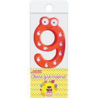 Свеча д/торта "Смешная" 9, с рисунком 9060740