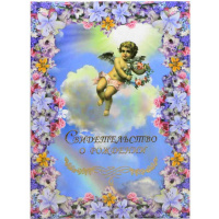 Обложка А4 "Свидетельство о рождении. Новый ангел" ламинированная СРЛ4-47н