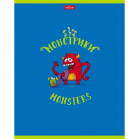 Тетрадь А5 48л клетка "Монстрики" на скобе выборочный лак 5 дизайнов 075307