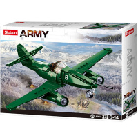 Конструктор "Самолет истребитель" 338 деталей 38х28,5х7см пластик M38-B0977