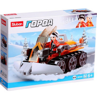 Конструктор "Снегоуборщик" 82 детали 19х14х5см пластик (фигурка 10,2см) 38-0950