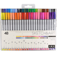 Набор капиллярных ручек 48цв 0,4мм "Sketch&Art" шестигранные, пластиковый блистер 36-0015