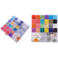 Набор бусин для творчества №7 18,5х20см, размер ассорти, в пластиковом футляре M-20096