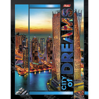 Тетрадь на кольцах А5 240л клетка "Город Мечты" 240ТК5B1_12360/034934