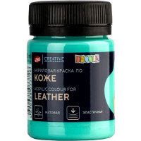 Краска акриловая по коже 50мл мятная банка Декола 26128735