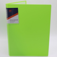 Папка 20 вкладышей А4 полипропилен 0,75мм внешний карман салатовая VS195129