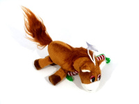 Брелок меховой Лошадь с шарфом 10*10см на присоске, 6 цветов Y250-13