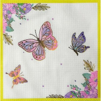 Салфетки "Бабочки" 33х33см 20шт 4 вида Y10991-24