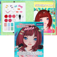 Альбом для творчества "Визажист Алиса" 40 страниц (контур, наклейки, косметика) M-6552