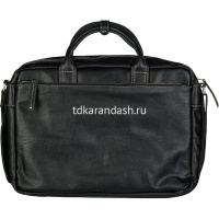 Сумка "Авангард" 40x29x11см, 1 отделение, 3 кармана, черная, экокожа 1130 от магазина "Карандаш"