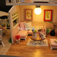 Конструктор "Румбокс. Кукольный домик" 19х15х13см 2 этажа (пластик, дерево, свет) SG2292 от магазина "Карандаш"