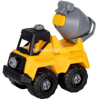 Набор д/лепки из теста 6 цветов 30гр. "Бетономешалка" (машинка-конструктор, 2 фильеры, отвертка) TA2 от магазина "Карандаш"