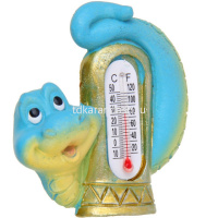 Магнит Змея с термометром 3,5х6см полистоун, 2 вида 705-006 от магазина "Карандаш"