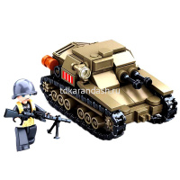 Конструктор "Вторая мировая война.Итальянская армия.Танк" 183 детали 19х23х4,5см пластик M38-B0709 от магазина "Карандаш"