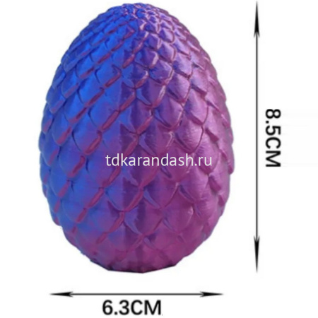 Фигурка 3D "Дракон" 22см подвижный, в яйце 8,5х6см, пластик, 6 цветов 11267-24 от магазина "Карандаш"