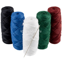 Нитки швейные 5 цветов по 100м армированные "Дорожные" в пластиковой тубе 45 ЛЛ от магазина "Карандаш"