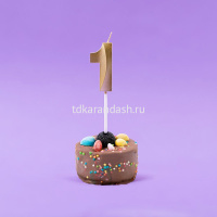 Свеча д/торта "Цифра 1" золото 5см BCD-11 от магазина "Карандаш"