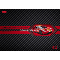 Альбом для рисования А4 40л "AutoCarbon" на скобе выборочный лак 5 дизайнов 085129 от магазина "Карандаш"