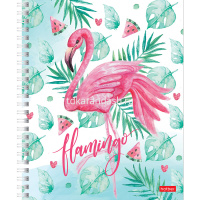 Тетрадь А5 96л клетка "Фламинго" на спирали 4 дизайна 057720 от магазина "Карандаш"