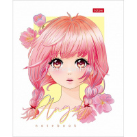 Тетрадь А5 48л клетка "Ангелы аниме" на скобе 3D фольга матовая ламинация 5 дизайнов 079788 от магазина "Карандаш"