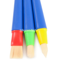 Набор кистей синтетика 3шт. (круглая, плоская, контурная) "Keyroad" KR972329 от магазина "Карандаш"