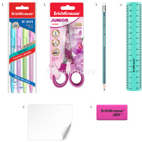 Набор настольный "Victoria. Pastel Mint" 28,5х12,5х22см 9 предметов, пластик, мятный 53685 от магазина "Карандаш"