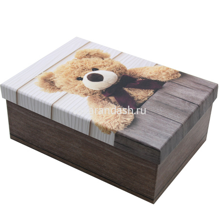 Коробка подарочная "Медвежонок" 19х13х7,5см, картон SK2948