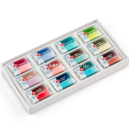 Краски акварельные 12 цветов "Метаморфозы" 2,5мл кюветы, картон 19412757 от магазина "Карандаш"