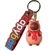 Брелок Капибара 5х3см с карабином, пвх/металл 6 видов M-2431 от магазина "Карандаш"