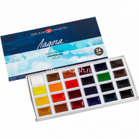 Краски акварельные 24 цвета "Ладога" 2,5мл кюветы 2041027/2041026 от магазина "Карандаш"